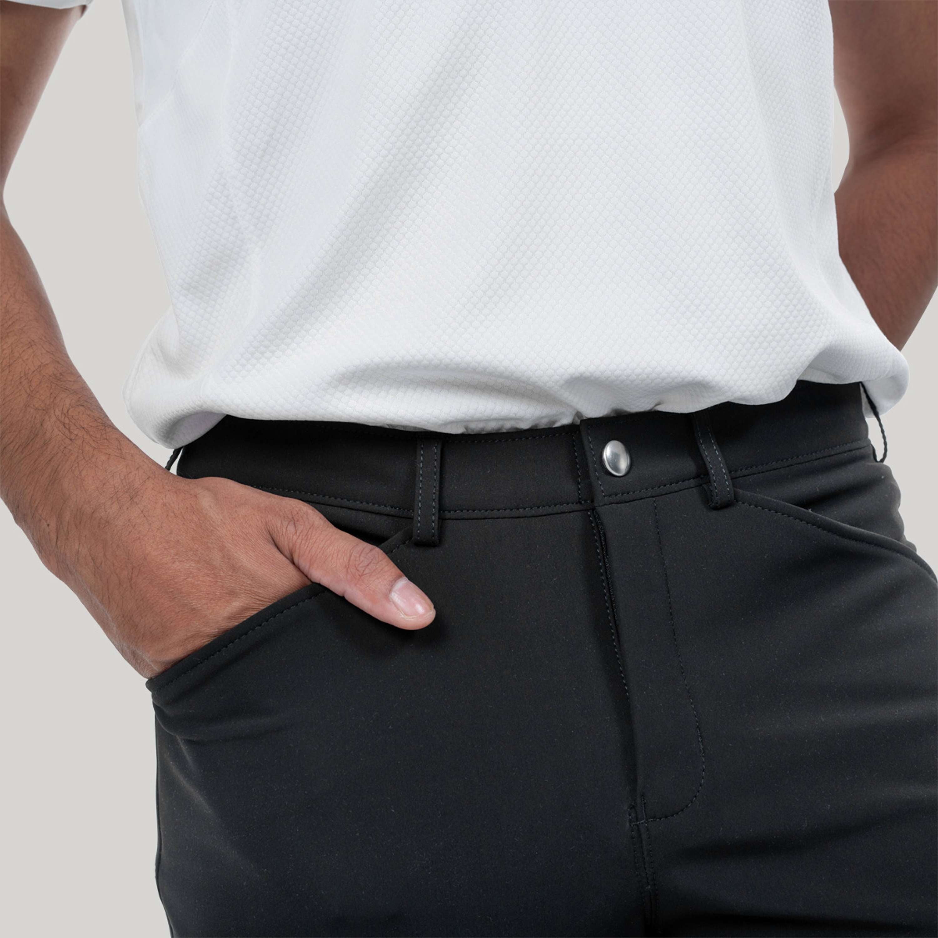 Elvera Equestrian Pantaloni da Equitazione Dual Core Pro Uomini Nero