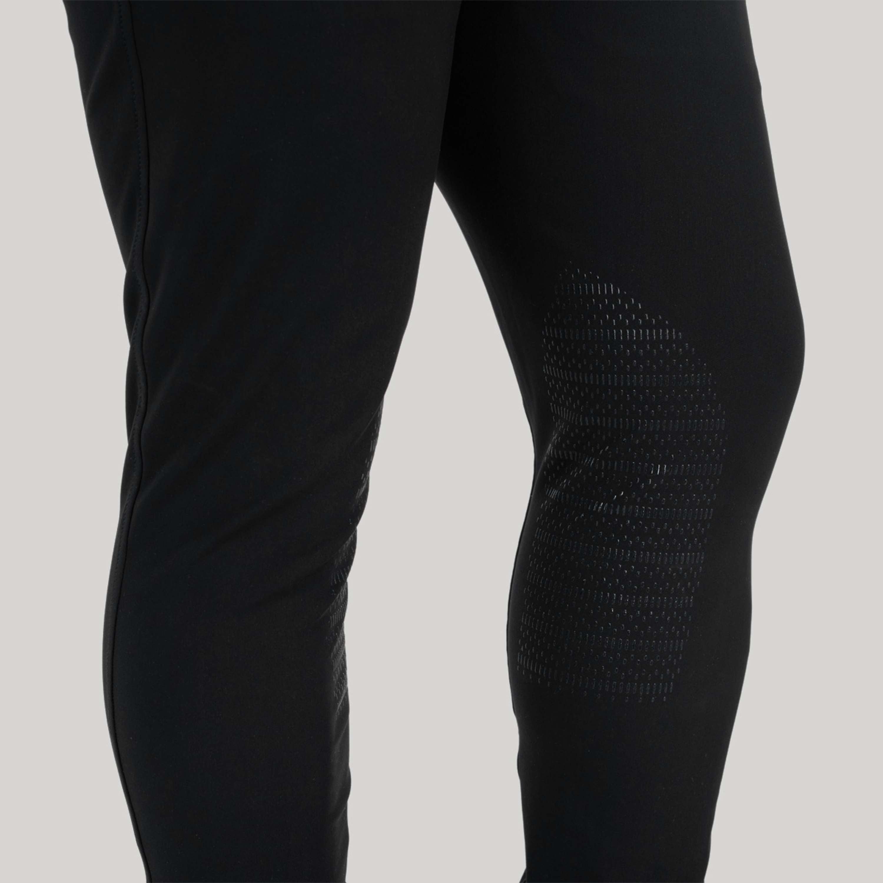 Elvera Equestrian Pantaloni da Equitazione Dual Core Pro Half Seat Uomini Nero