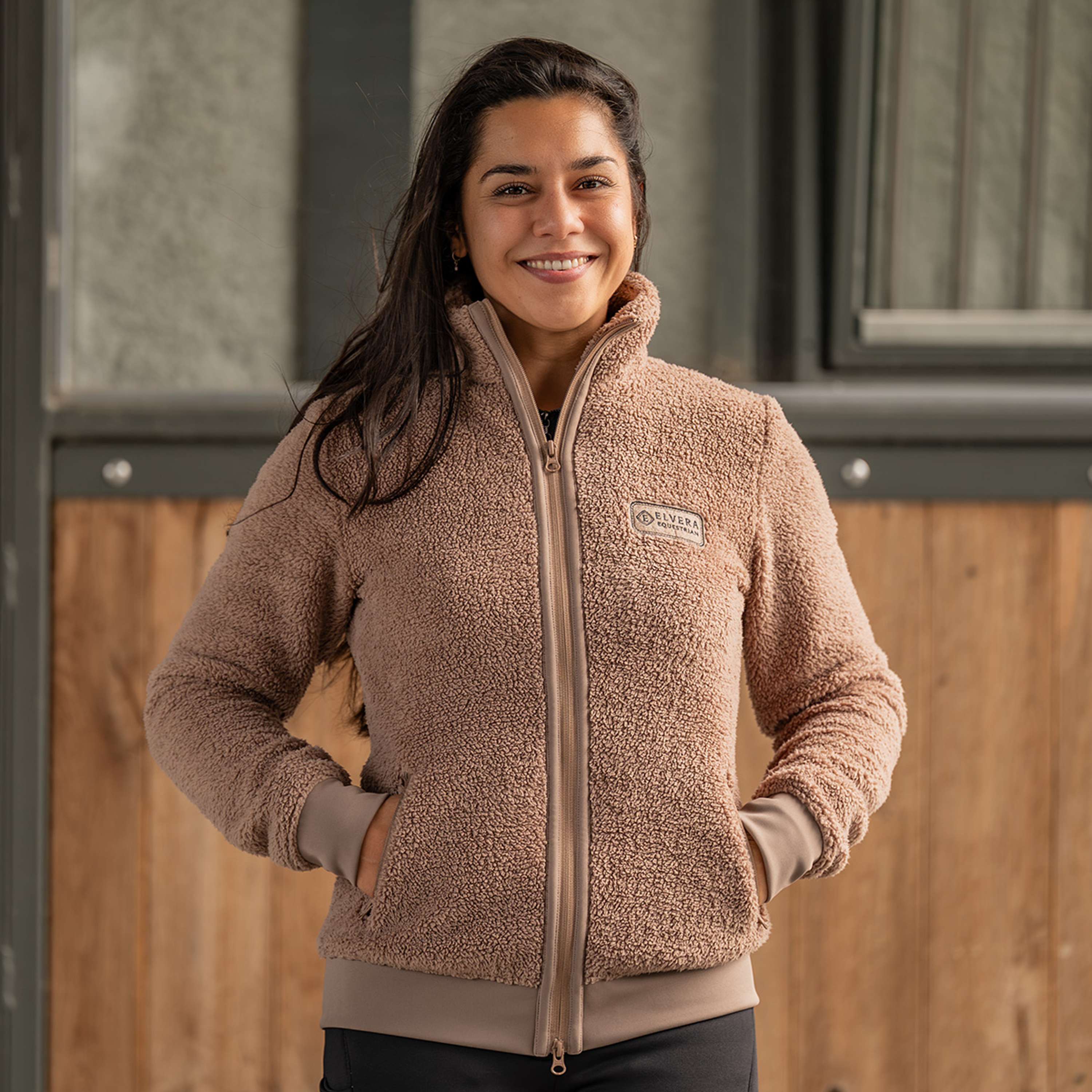 Elvera Equestrian Gilet in Pile EEDaphne Taupe