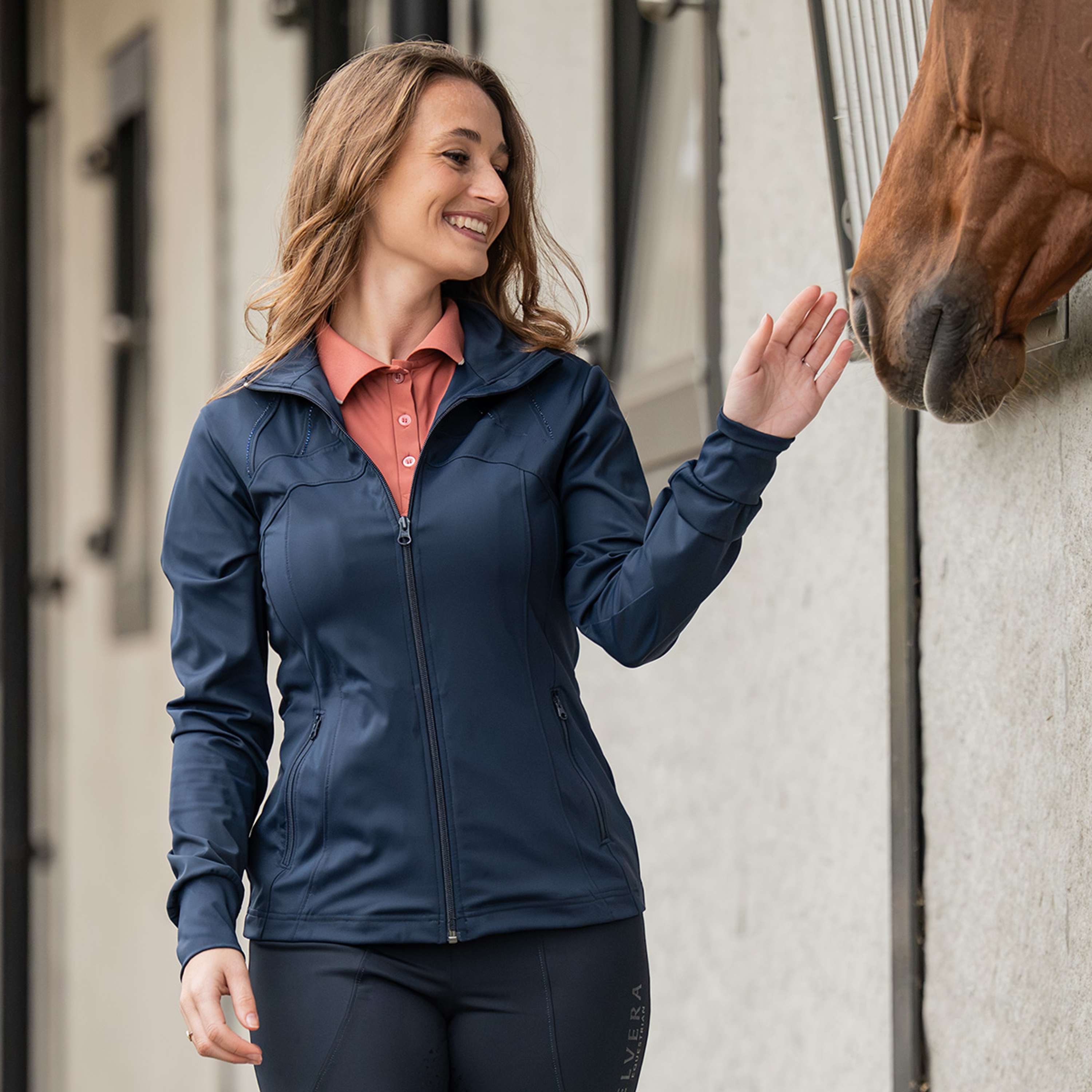 Elvera Equestrian Gilet da Allenamento EEDemi Navy