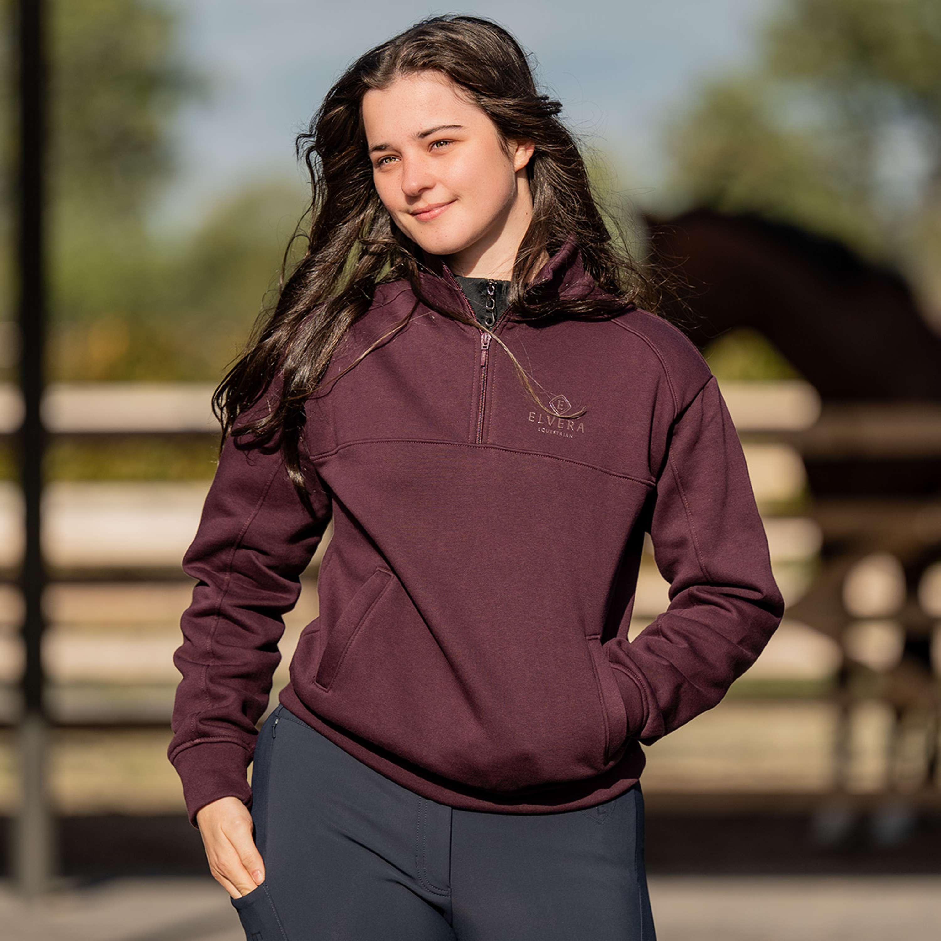Elvera Equestrian Maglione EEHazardstory Prugna