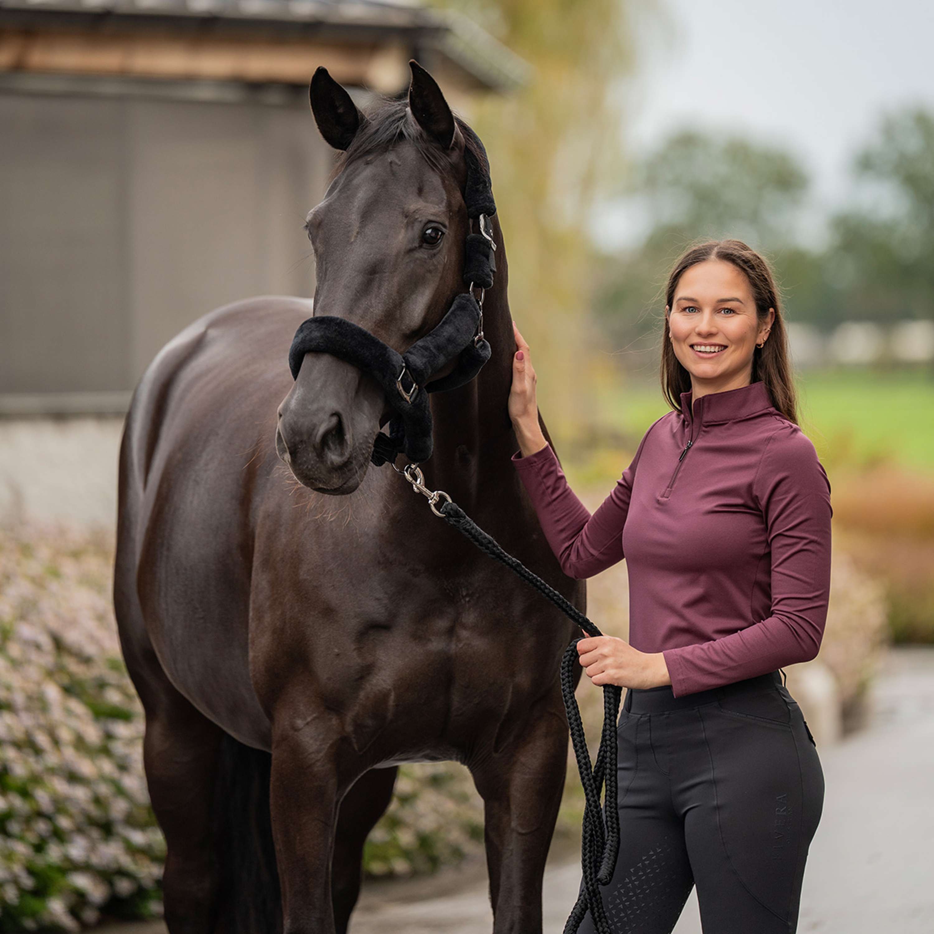Elvera Equestrian Maglia da allenamento EEChanel Aubergine