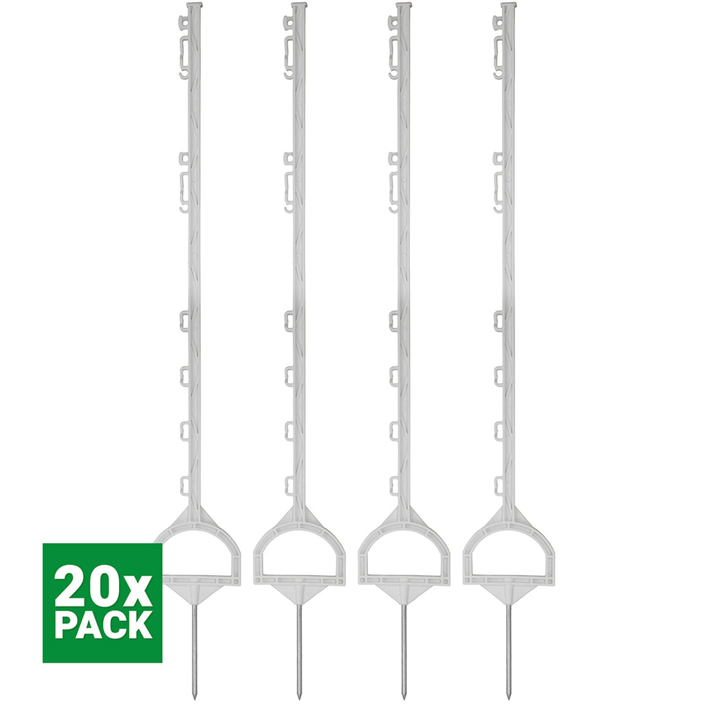 Agradi Power Palo de entrada para pradera 115cm 20 Pezzi Bianco