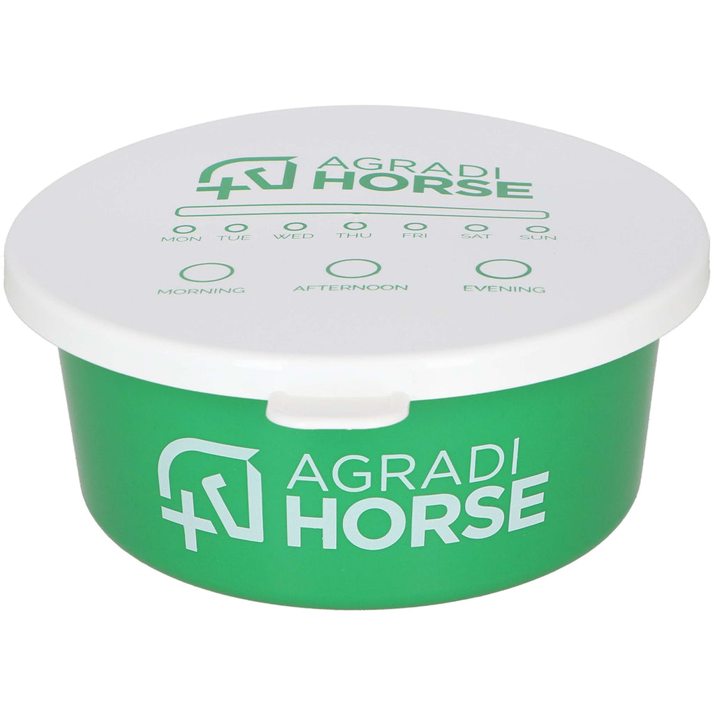 Agradi Horse Ciotola per cibo con Coperchio Verde