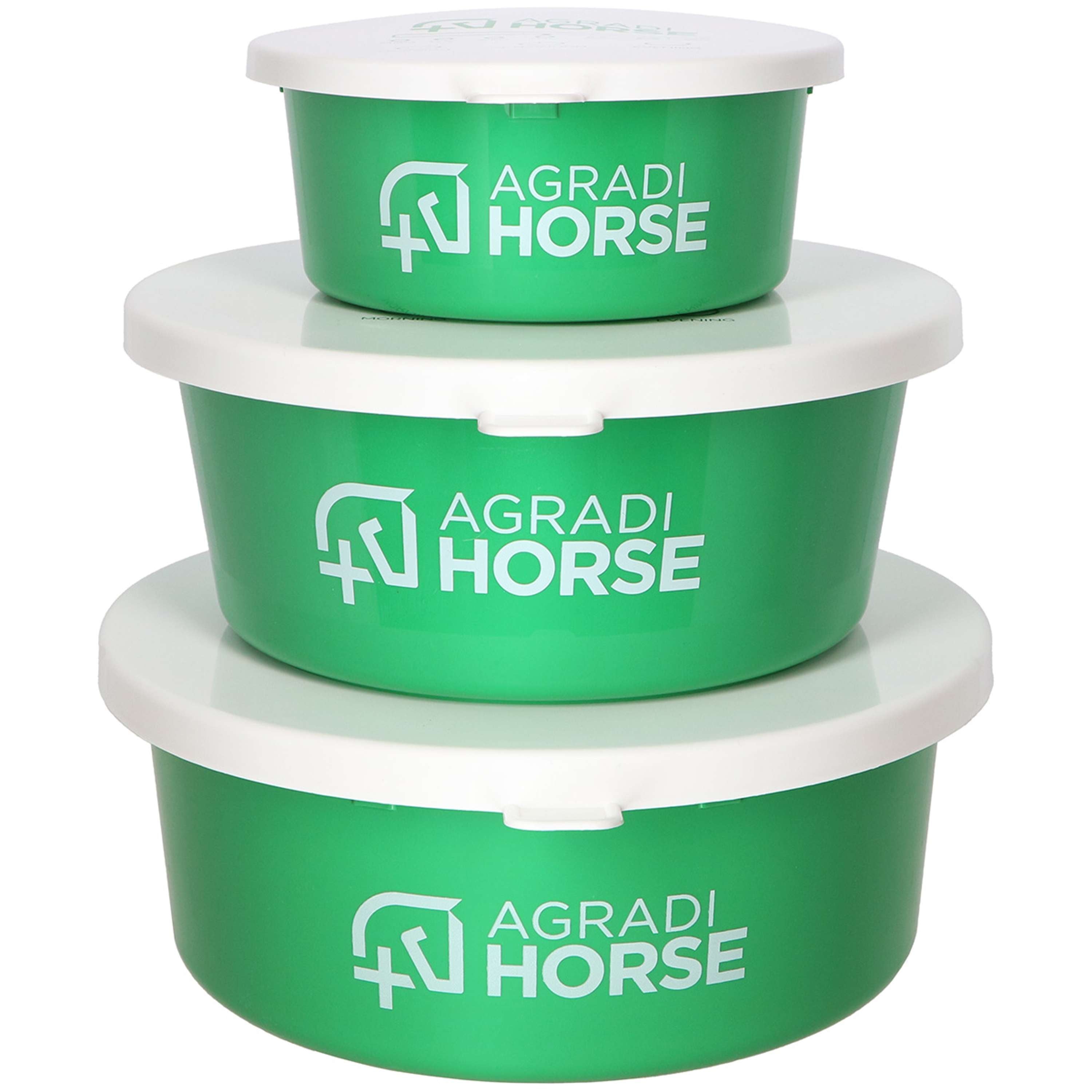 Agradi Horse Ciotola per cibo con Coperchio Verde