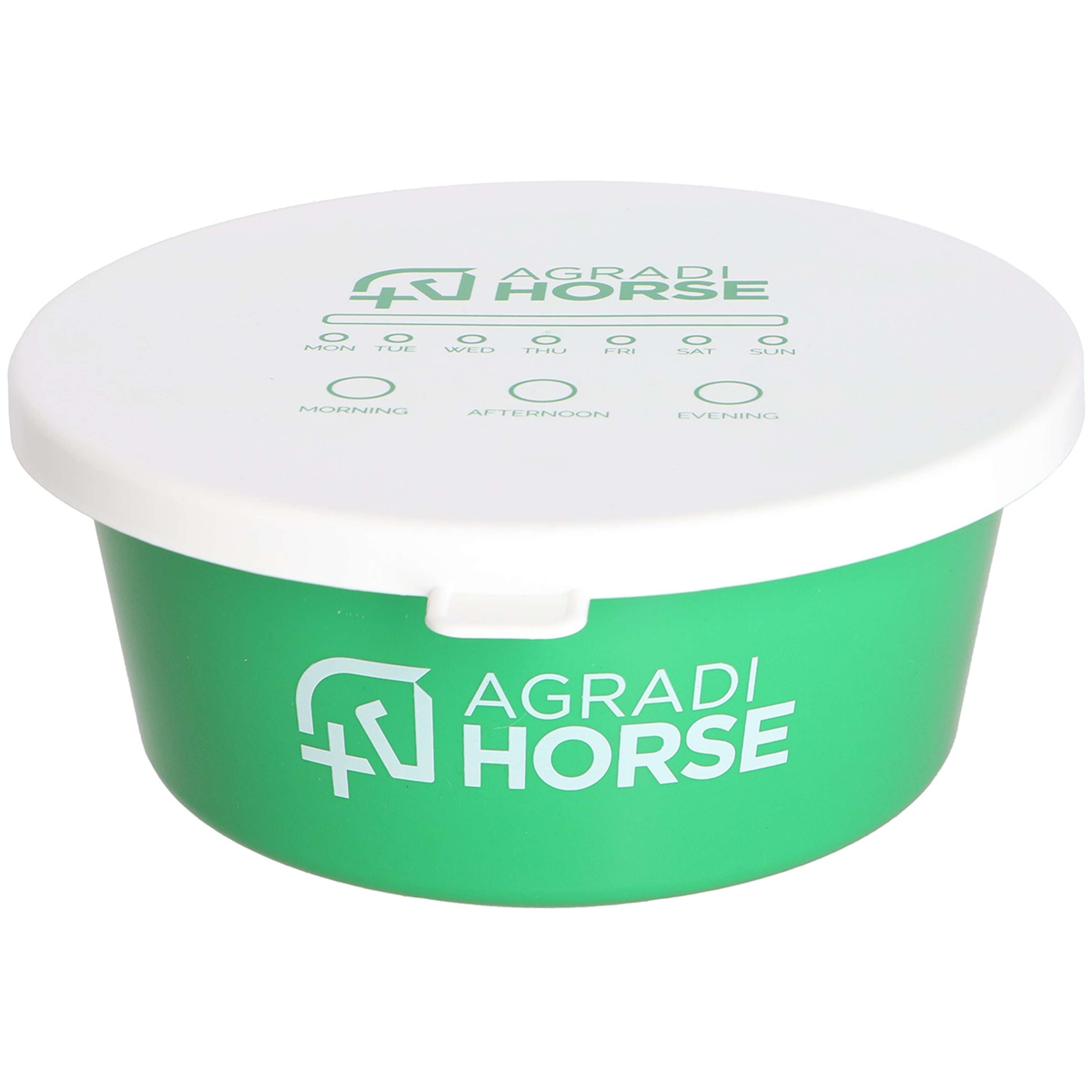 Agradi Horse Ciotola per cibo con Coperchio Verde