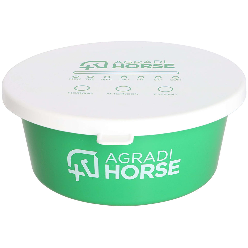 Agradi Horse Ciotola per cibo con Coperchio Verde