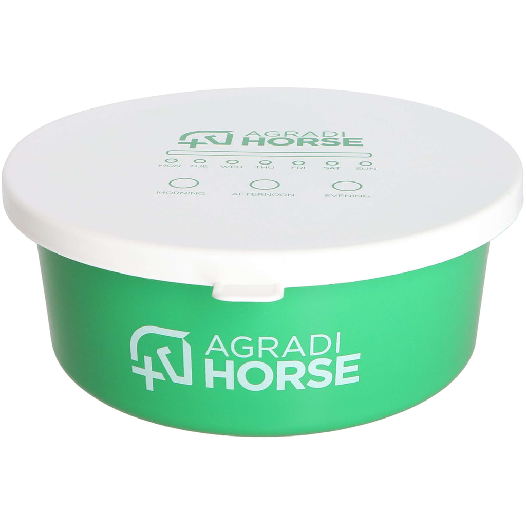 Agradi Horse Ciotola per cibo con Coperchio Verde