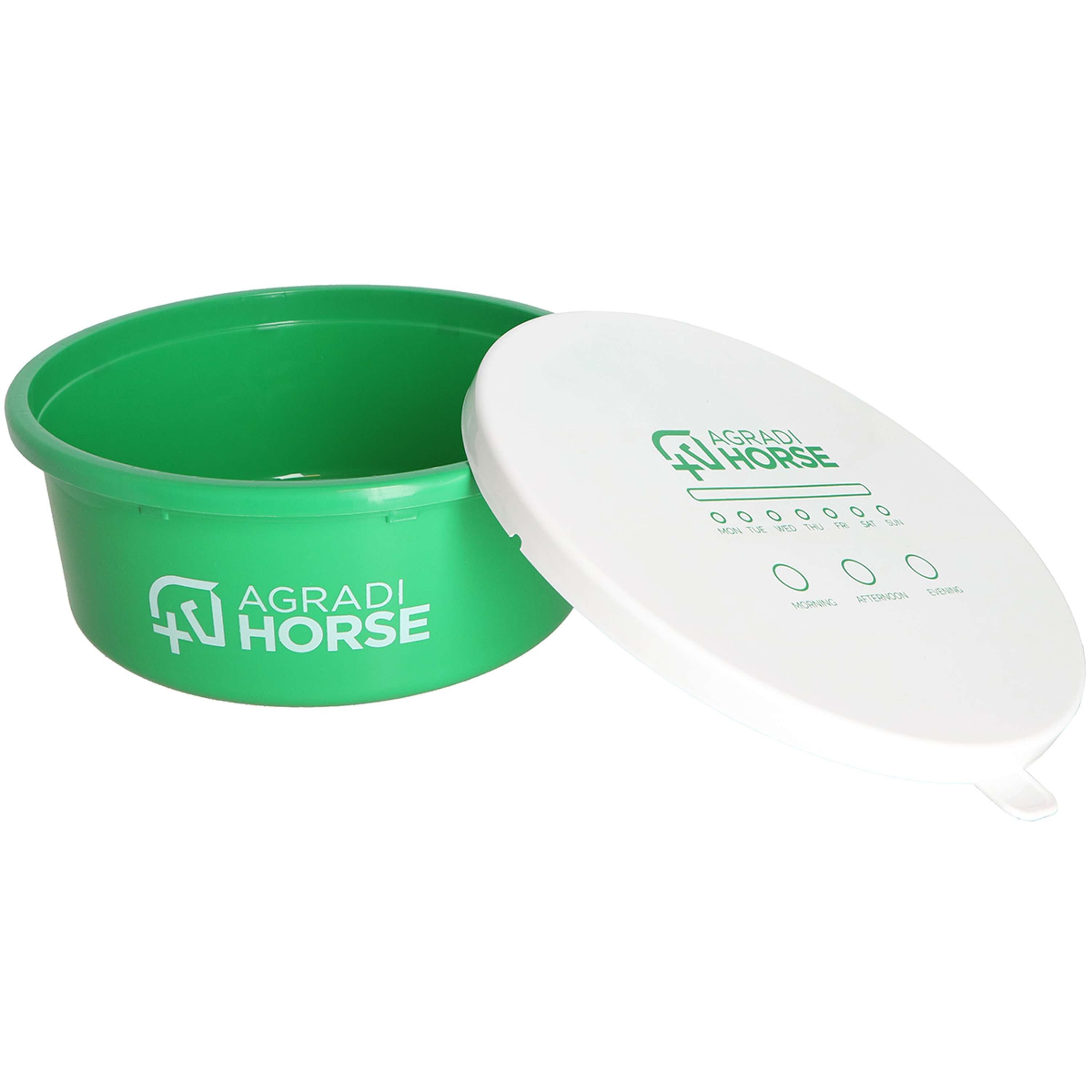Agradi Horse Ciotola per cibo con Coperchio Verde