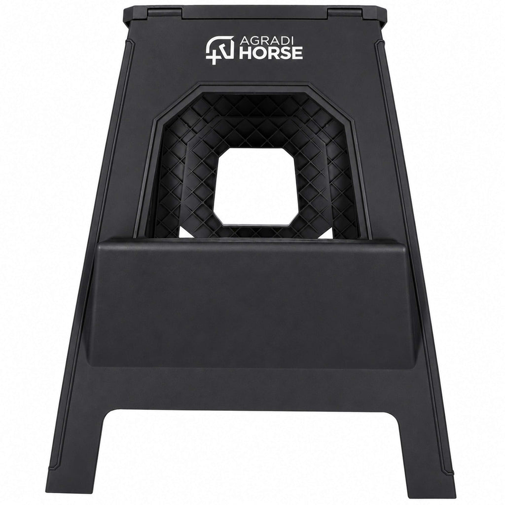 Agradi Horse Sgabello Pieghevole Nero