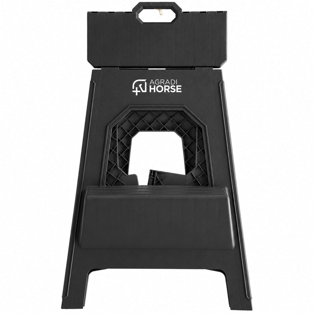 Agradi Horse Sgabello Pieghevole Nero