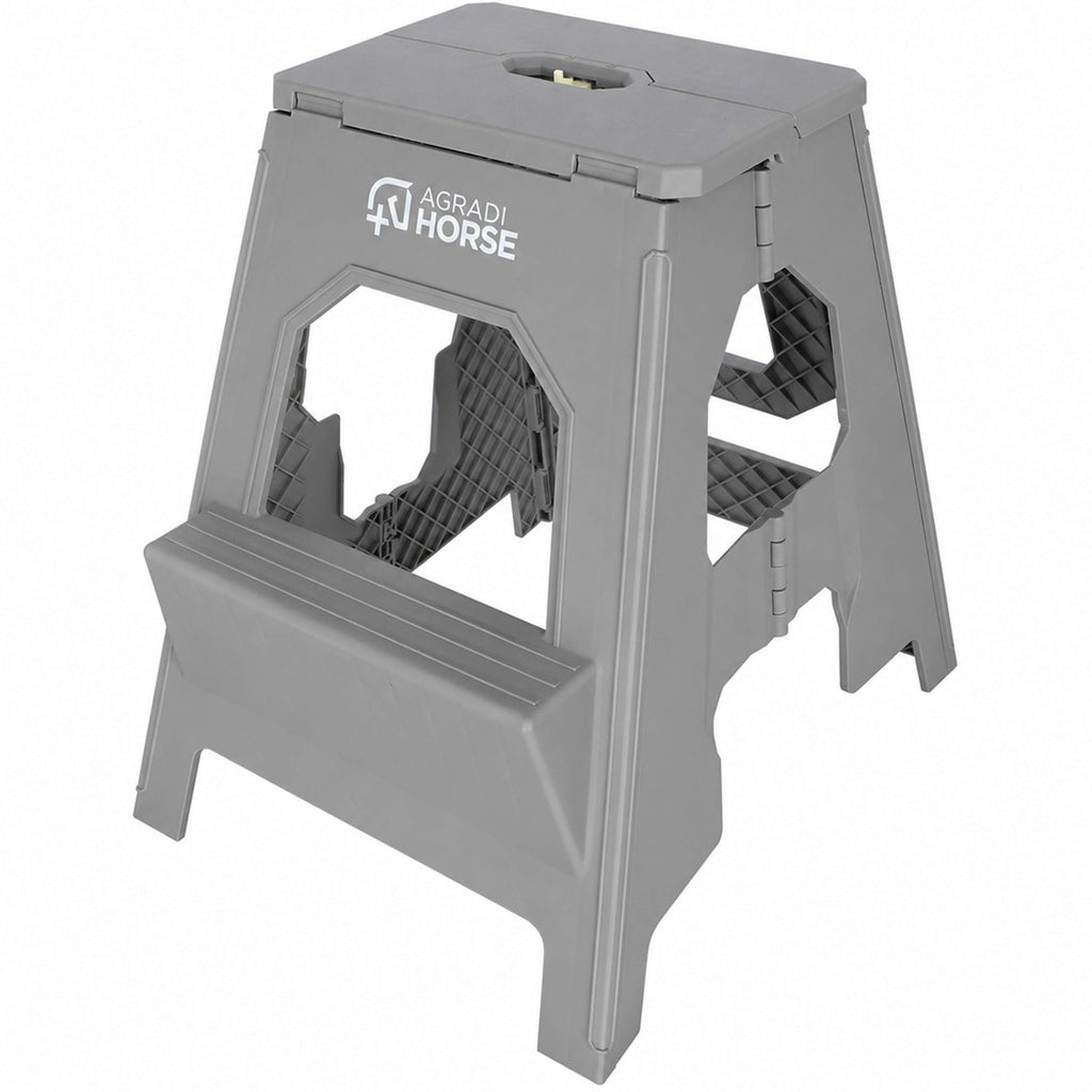 Agradi Horse Sgabello Pieghevole XH 49cm Grigio