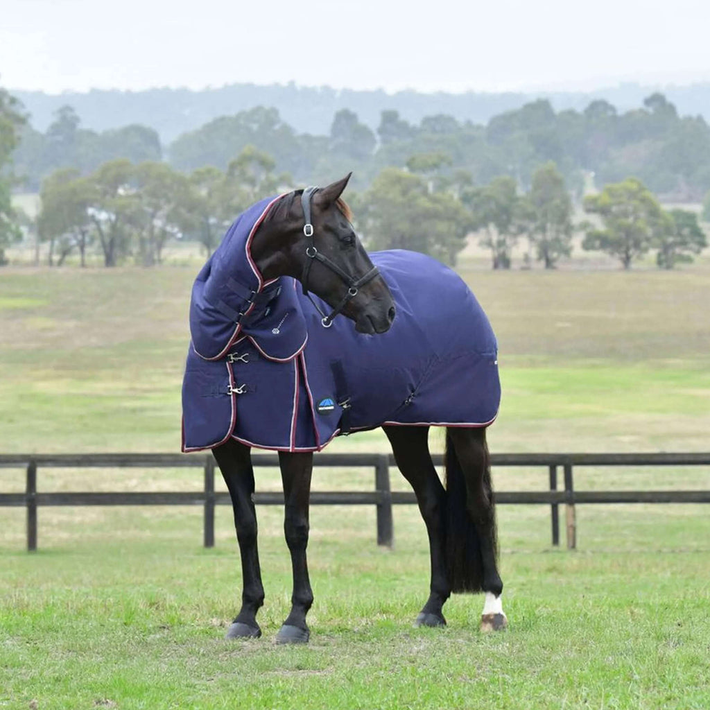 WeatherBeeta ComFiTec Essential Turnout Detach-A-Neck 50 g Navy/Burgundy