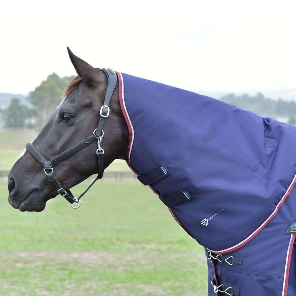 WeatherBeeta ComFiTec Essential Turnout Detach-A-Neck 50 g Navy/Burgundy