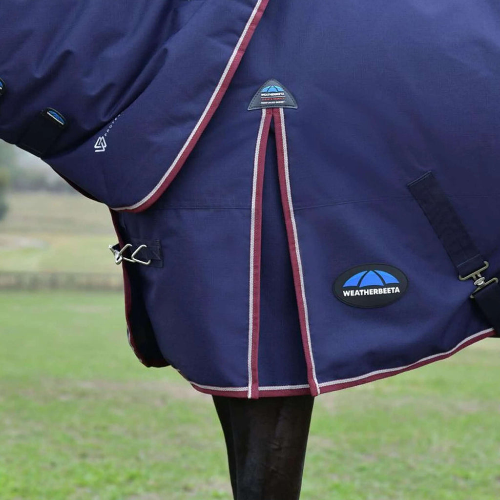 WeatherBeeta ComFiTec Essential Turnout Detach-A-Neck 50 g Navy/Burgundy