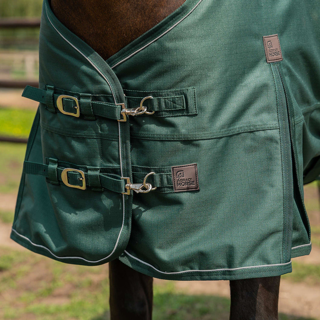 Agradi Horse Tappeto da Esterno 1200D 0gr Bordo Riflettente Verde