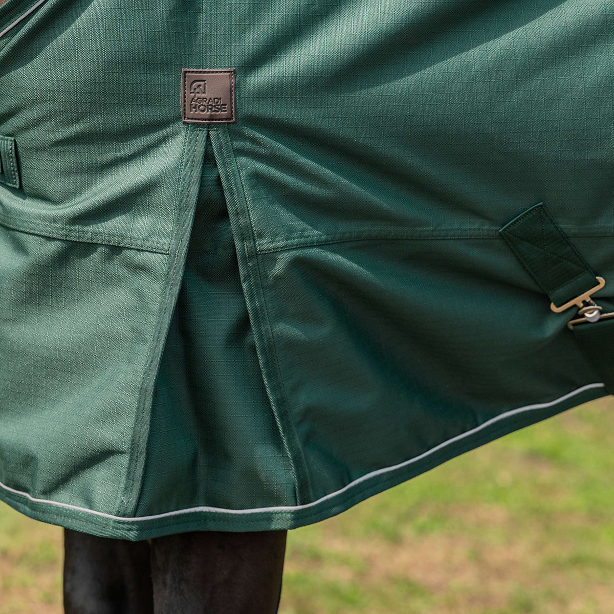 Agradi Horse Tappeto da Esterno 1200D 50gr Bordo Riflettente Verde