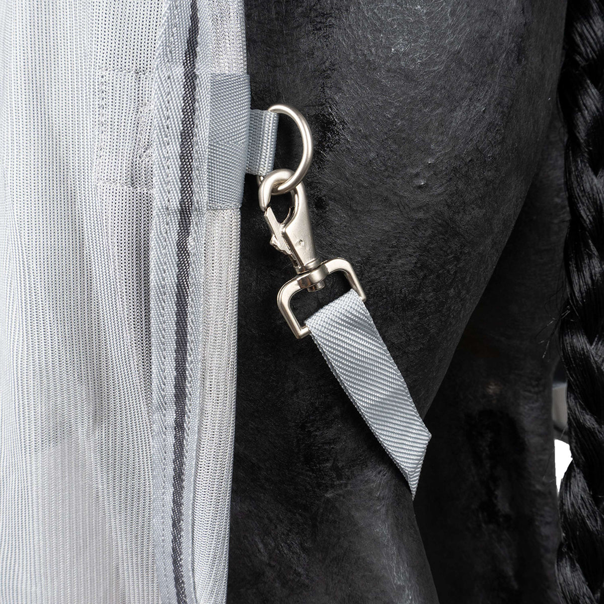 Waldhausen Coperta Antimosche Protect con Collo Staccabile Grigio argento/Grigio