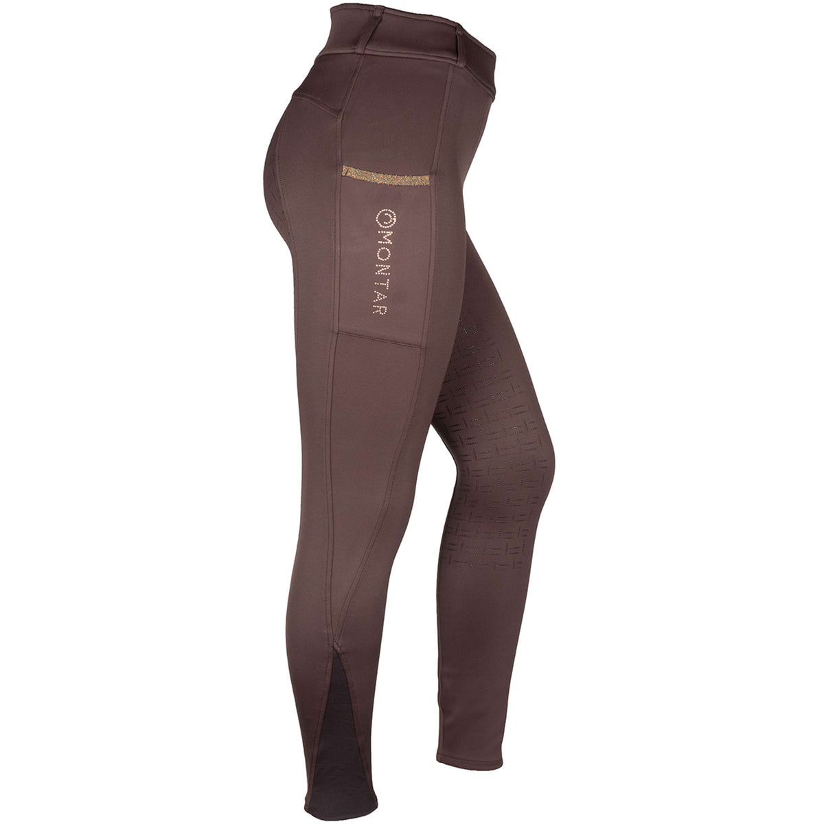 Montar Leggings da Equitazione MoGlenda Full Grip Marrone