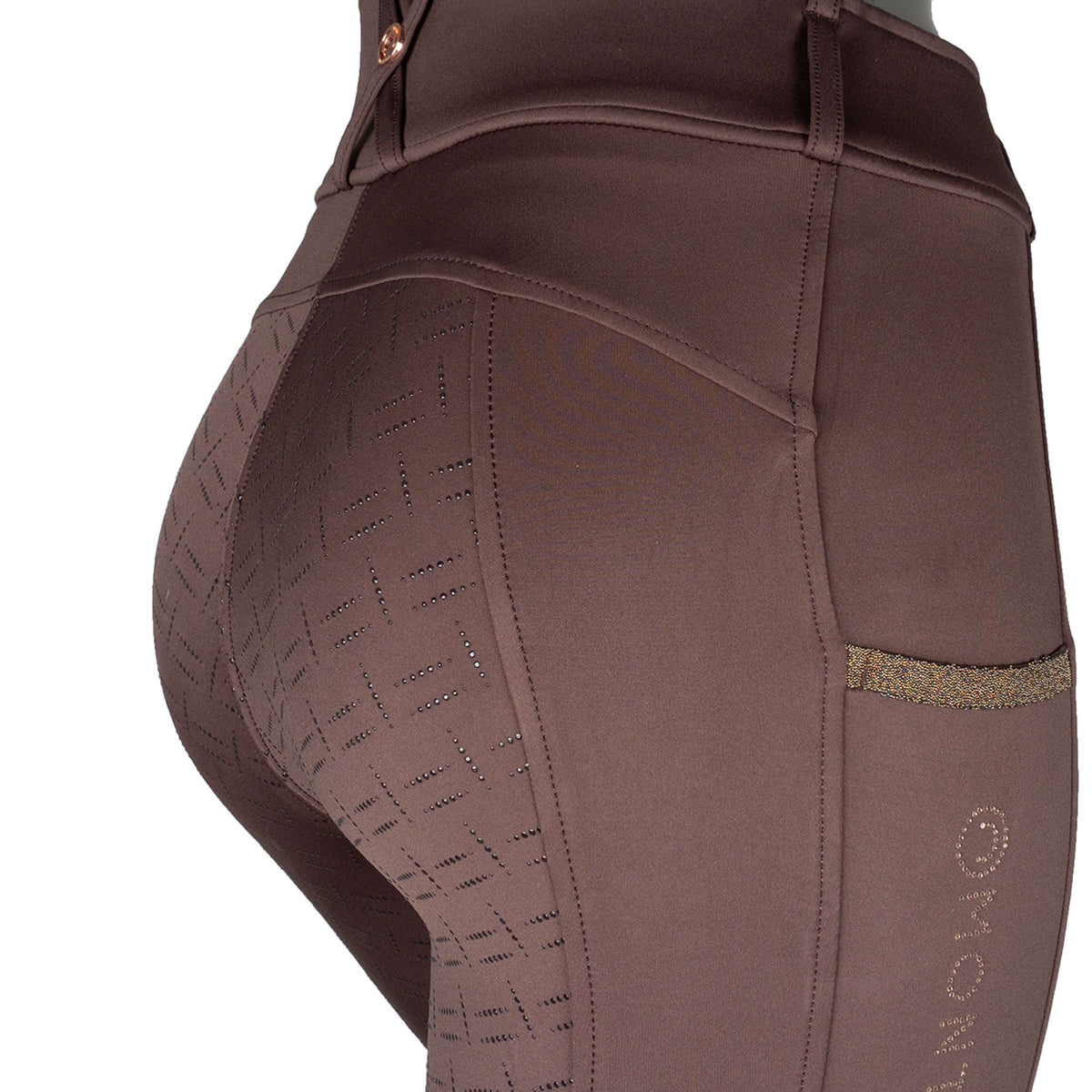 Montar Leggings da Equitazione MoGlenda Full Grip Marrone