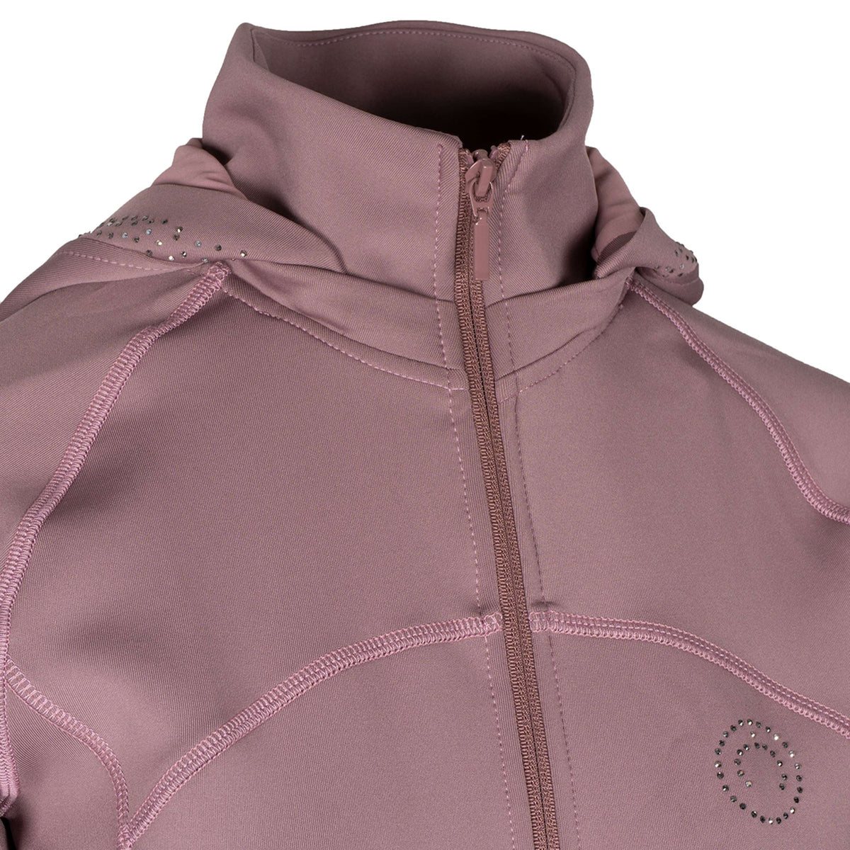 Montar Felpa con cappuccio e zip MoEmilia Dusty Rose
