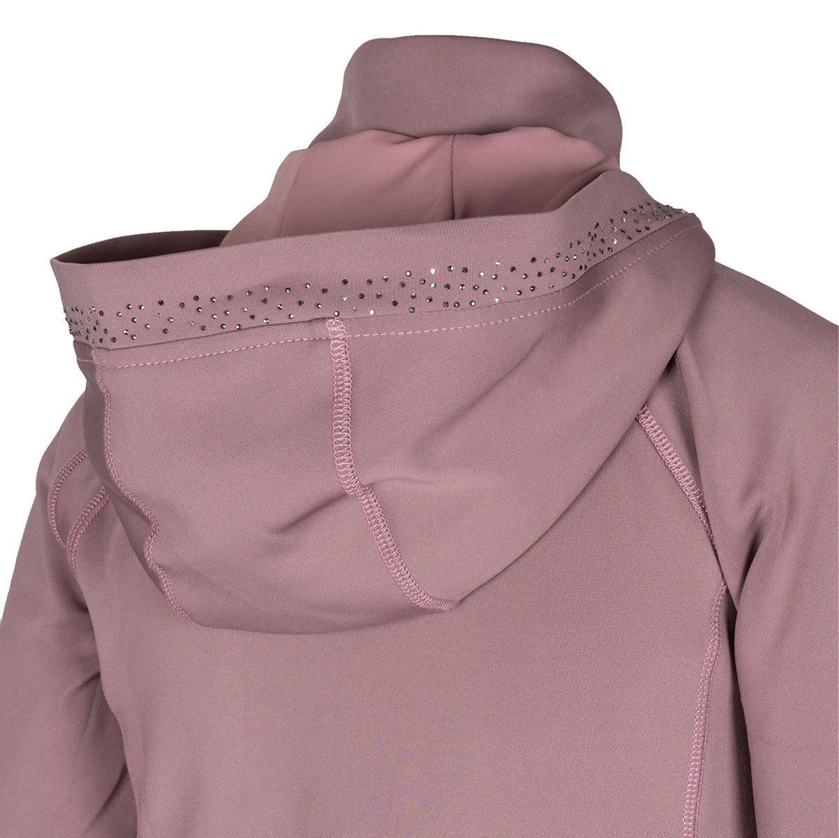 Montar Felpa con cappuccio e zip MoEmilia Dusty Rose