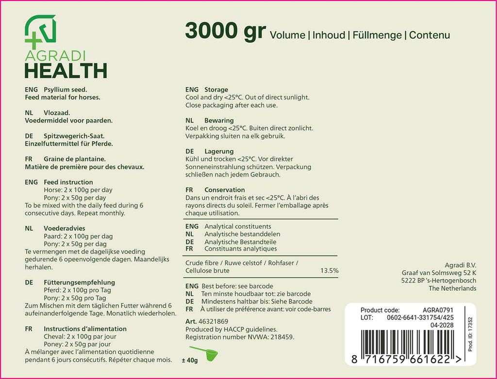 Agradi Health Buccia di psillio