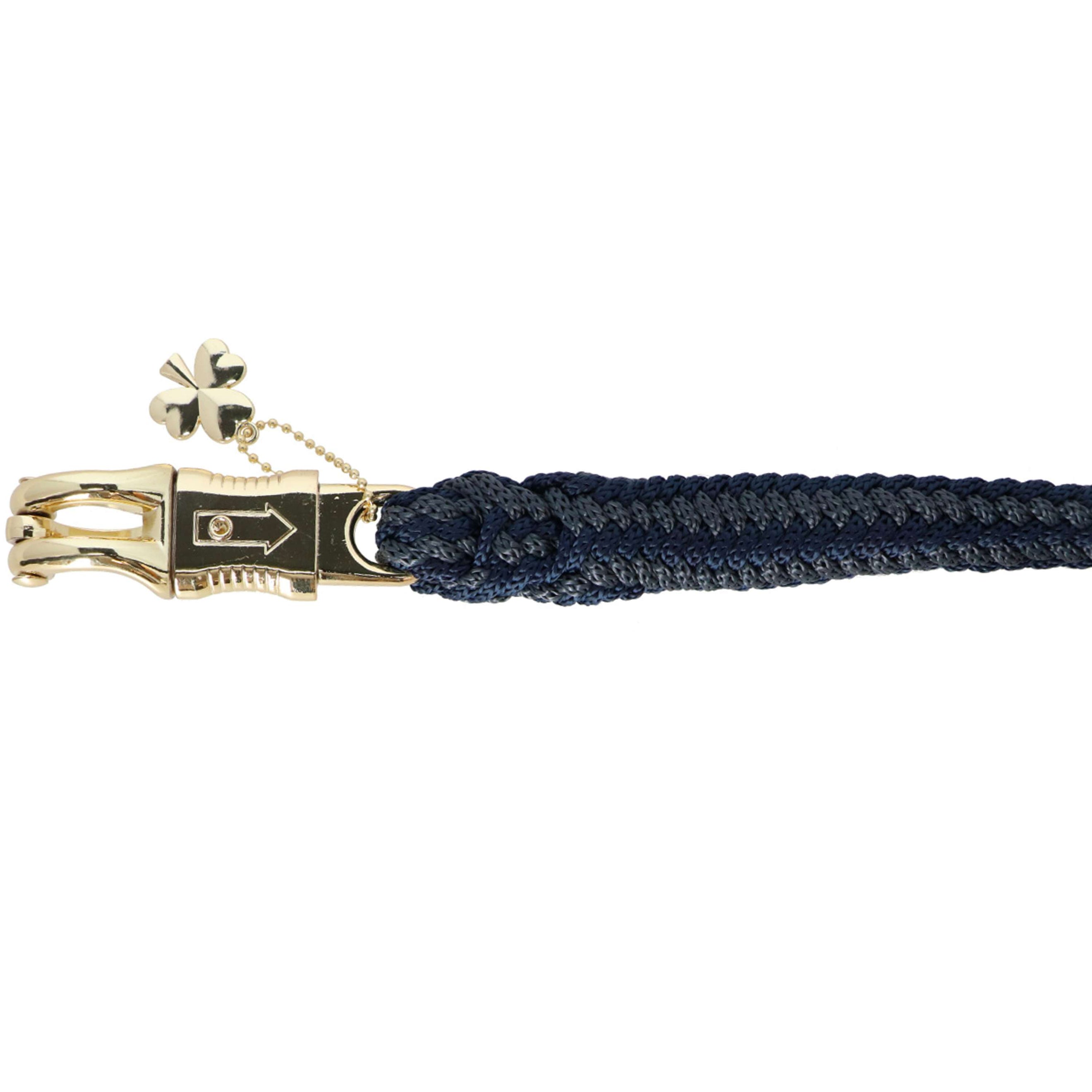 Bucas Corda per cavezza Show-Line Comfort con Gancio di Panico Blu marino/Grigio Bucas Corda per cavezza Show-Line Comfort con Gancio di Panico Blu marino/Grigio