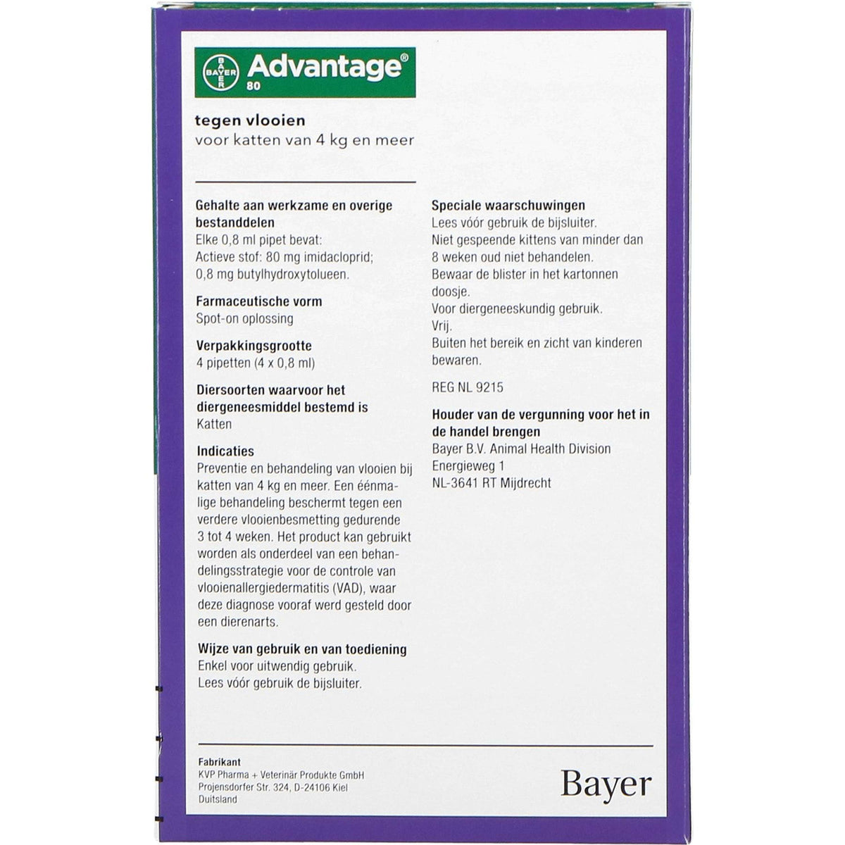 Advantage Vantaggio 80 Spot-On