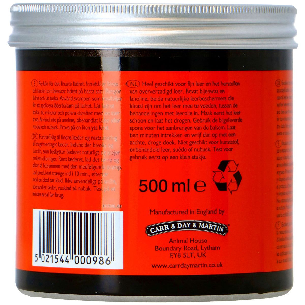 Carr & Day & Martin Balsamo per Pelle Belvoir Conditioner