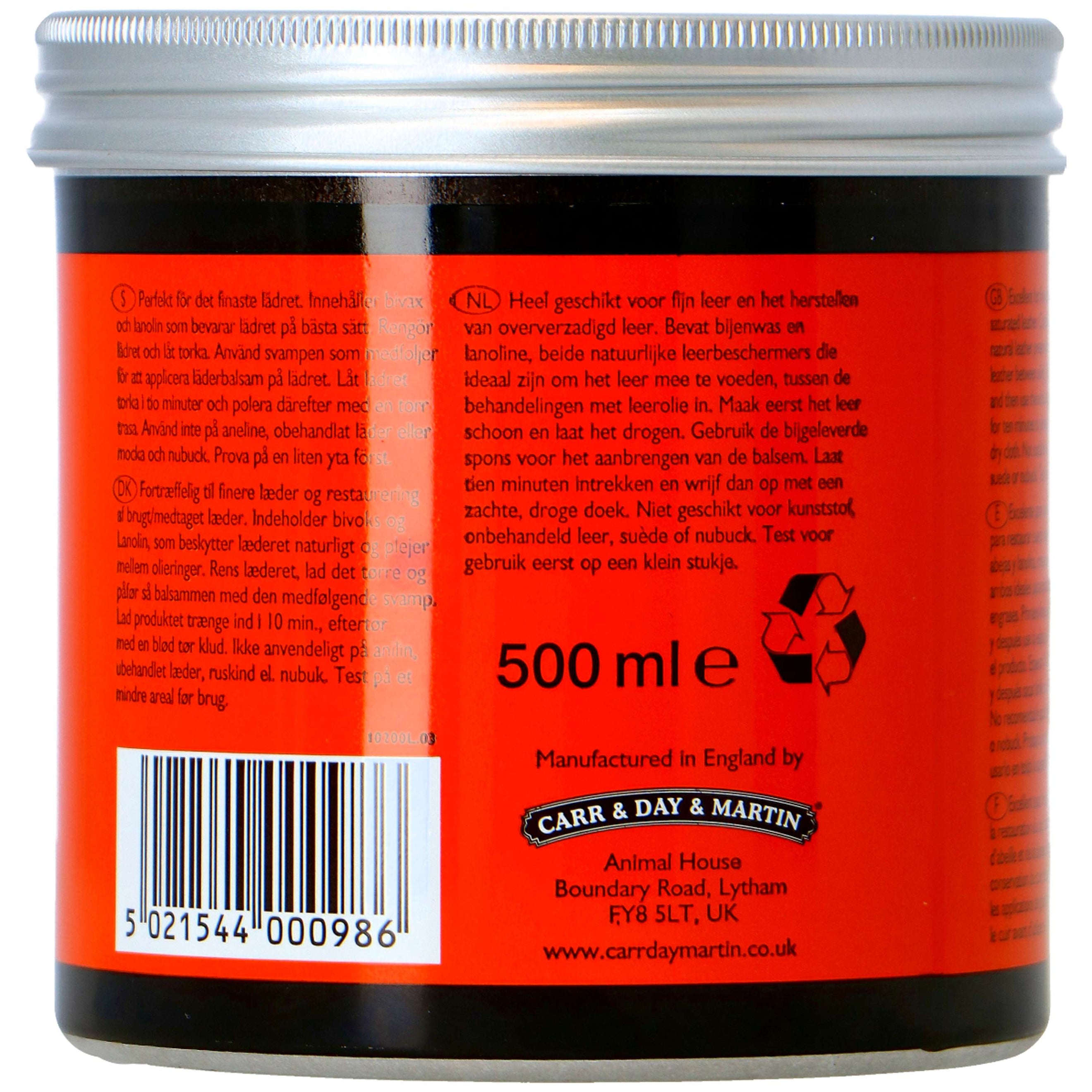 Carr & Day & Martin Balsamo per Pelle Belvoir Conditioner