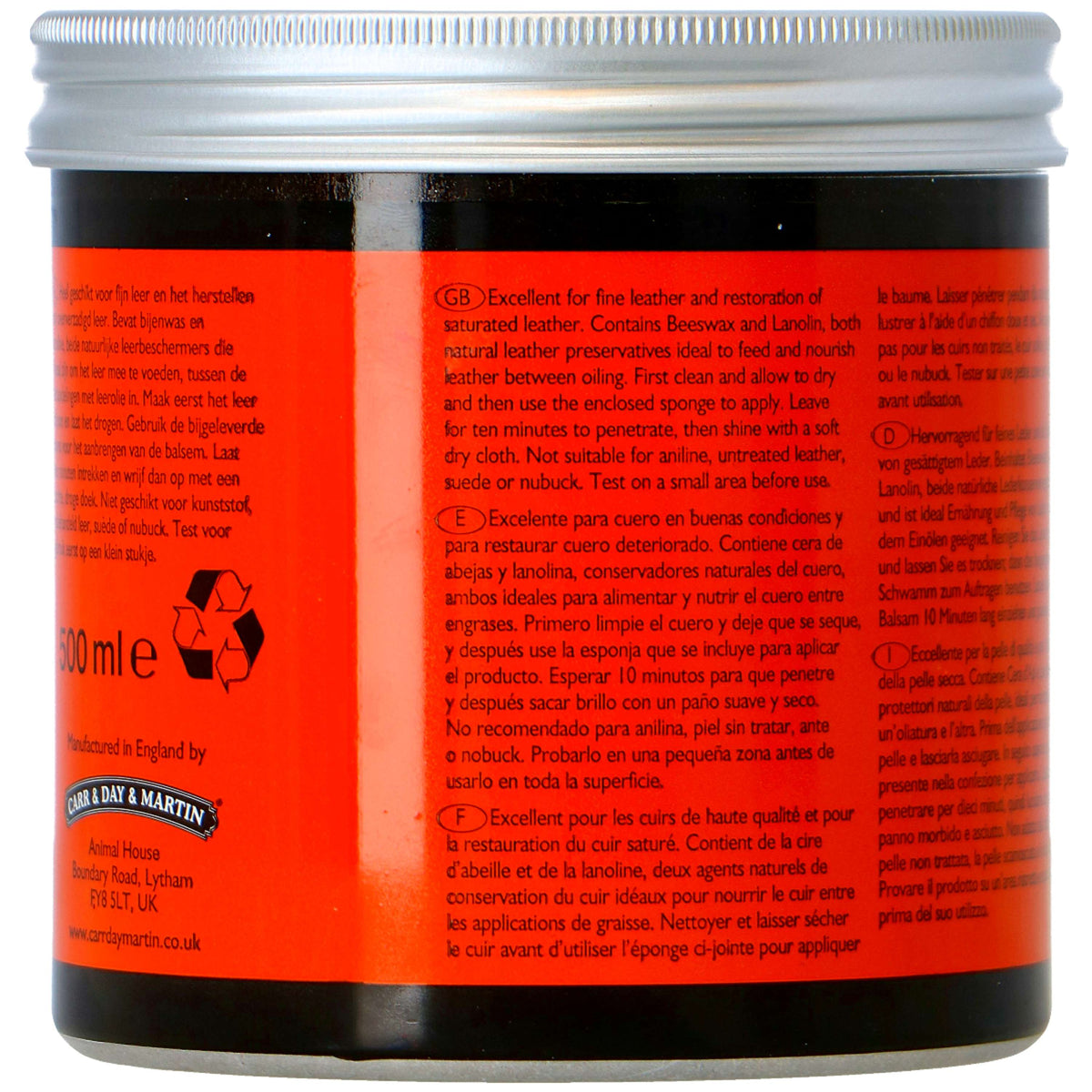 Carr & Day & Martin Balsamo per Pelle Belvoir Conditioner