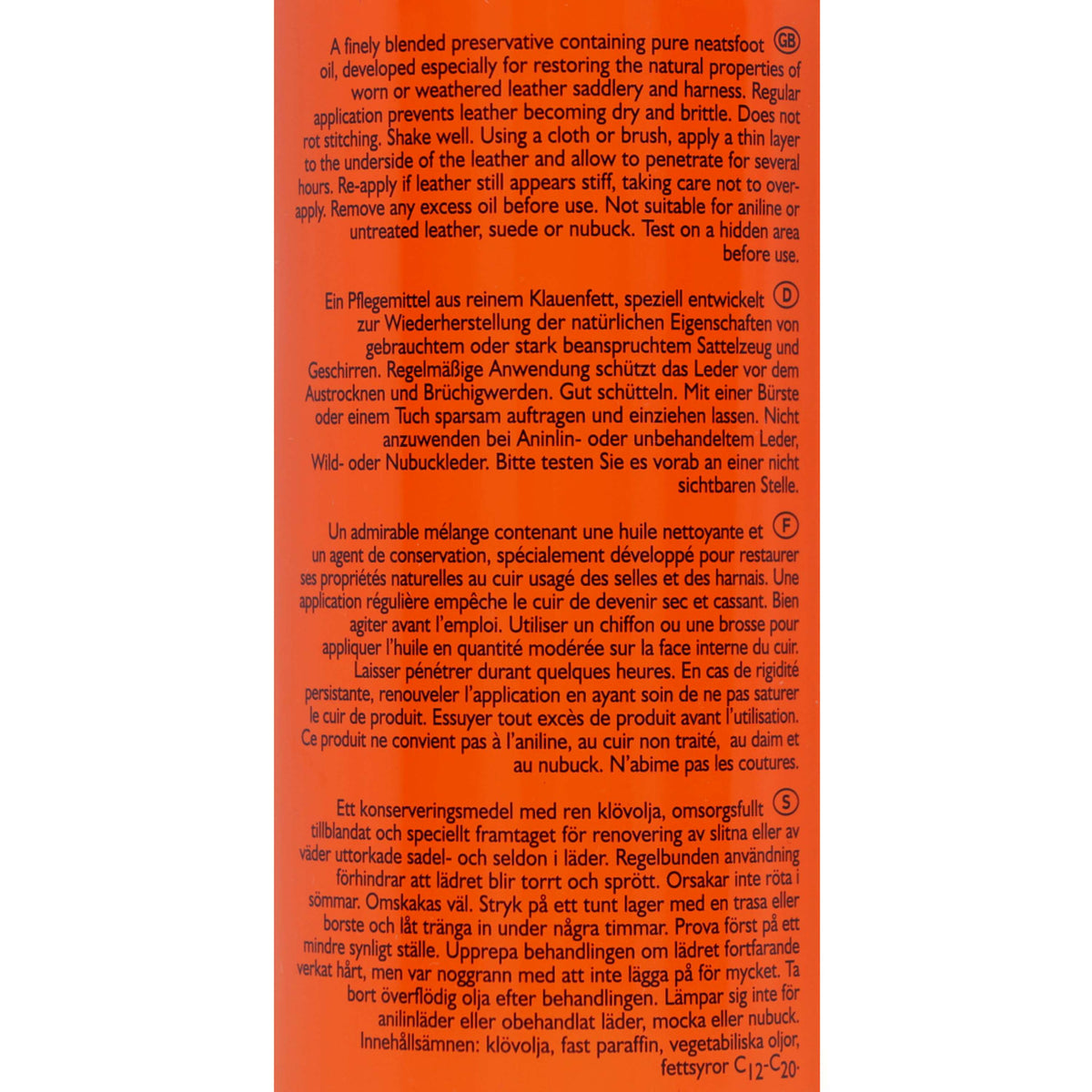 Carr & Day & Martin Olio per Cuoio V&P Neatsfood Compound