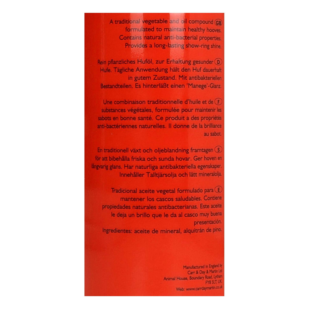 Carr & Day & Martin Olio per Zoccoli Vanner & Prest