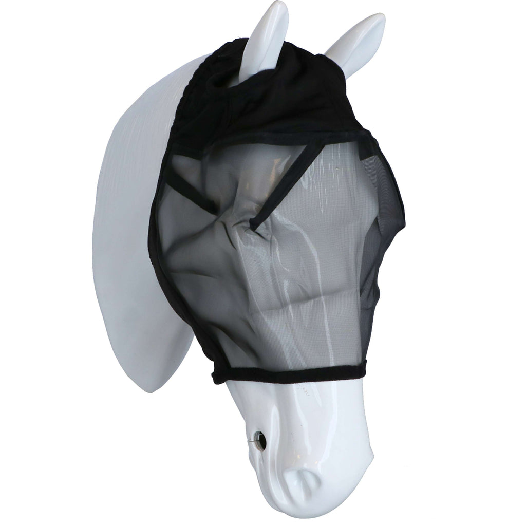 Kerbl Maschera antimosche con apertura per orecchie Nero