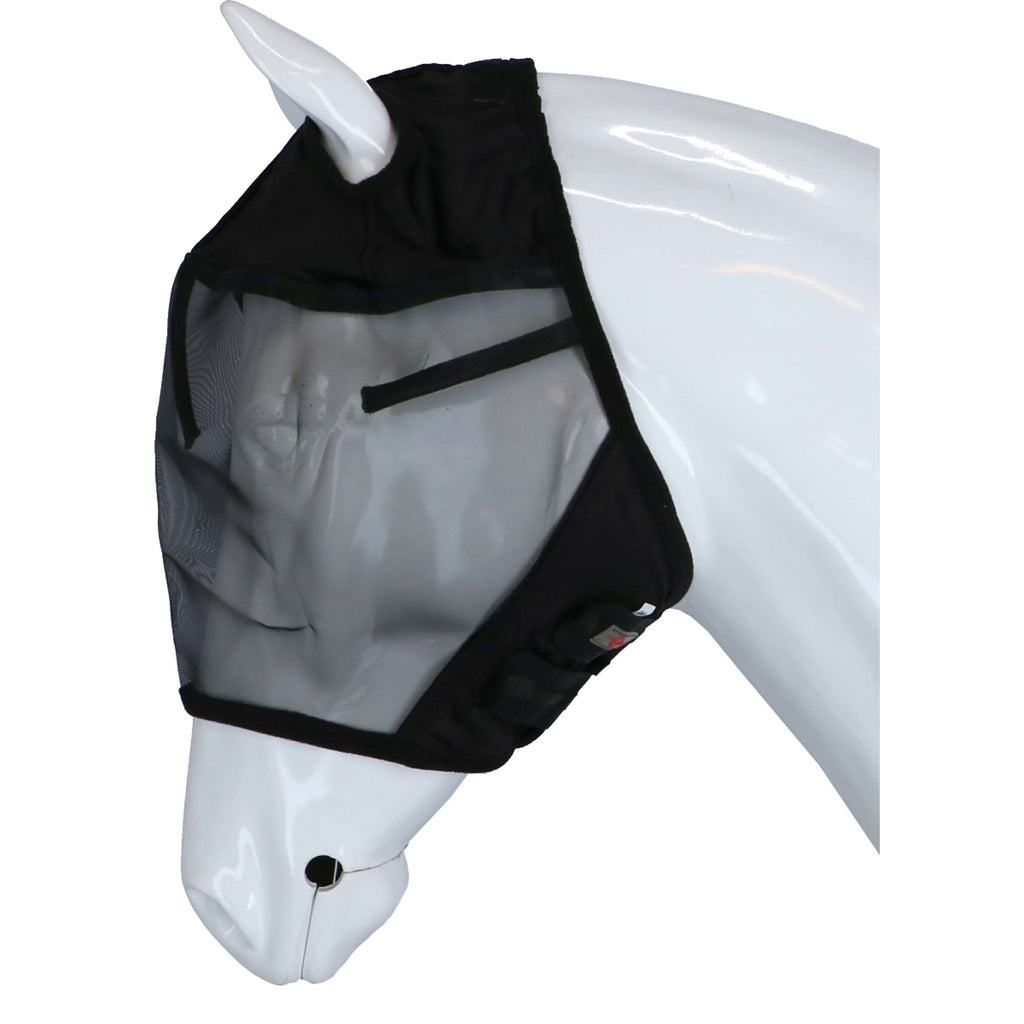Kerbl Maschera antimosche con apertura per orecchie Nero
