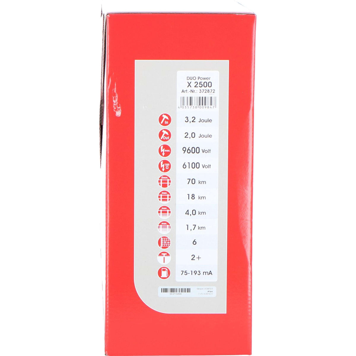 Ako Dispositivo per recinzioni elettriche Duo Power X2500 2,0 Joule