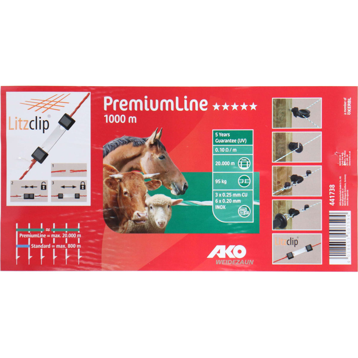 Ako Filo per Recinzioni Premiumline Bianco/Verde