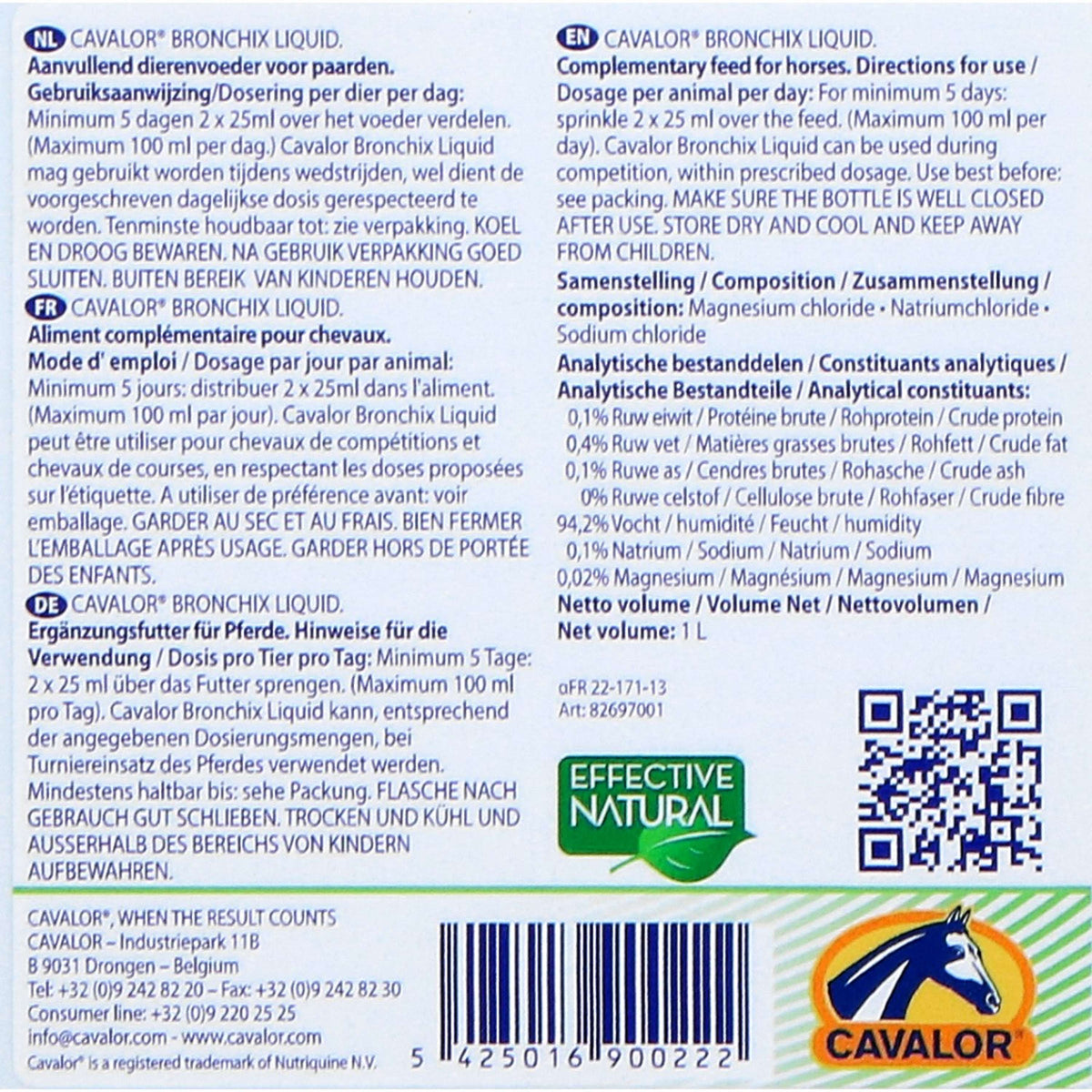 Cavalor Supporto Respiratorio Bronchix Liq