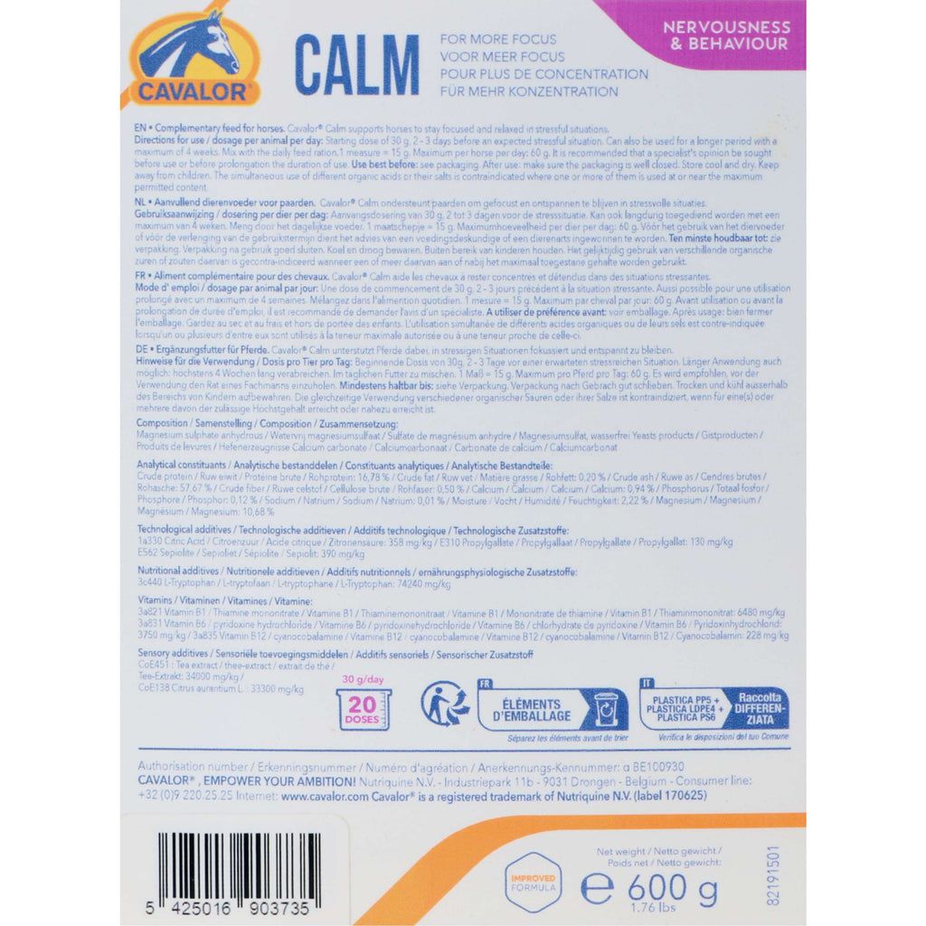 Cavalor Tranquillante Calm