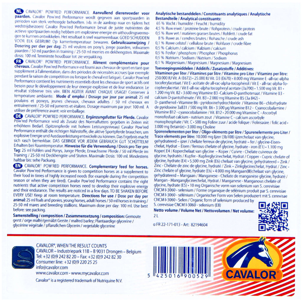 Cavalor Vitamine e Minerali Pow'Red Performance