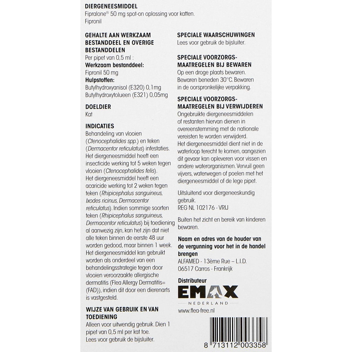 Flea Free Trattamento Anti-Pulci Flea Free Fiproline Spot On