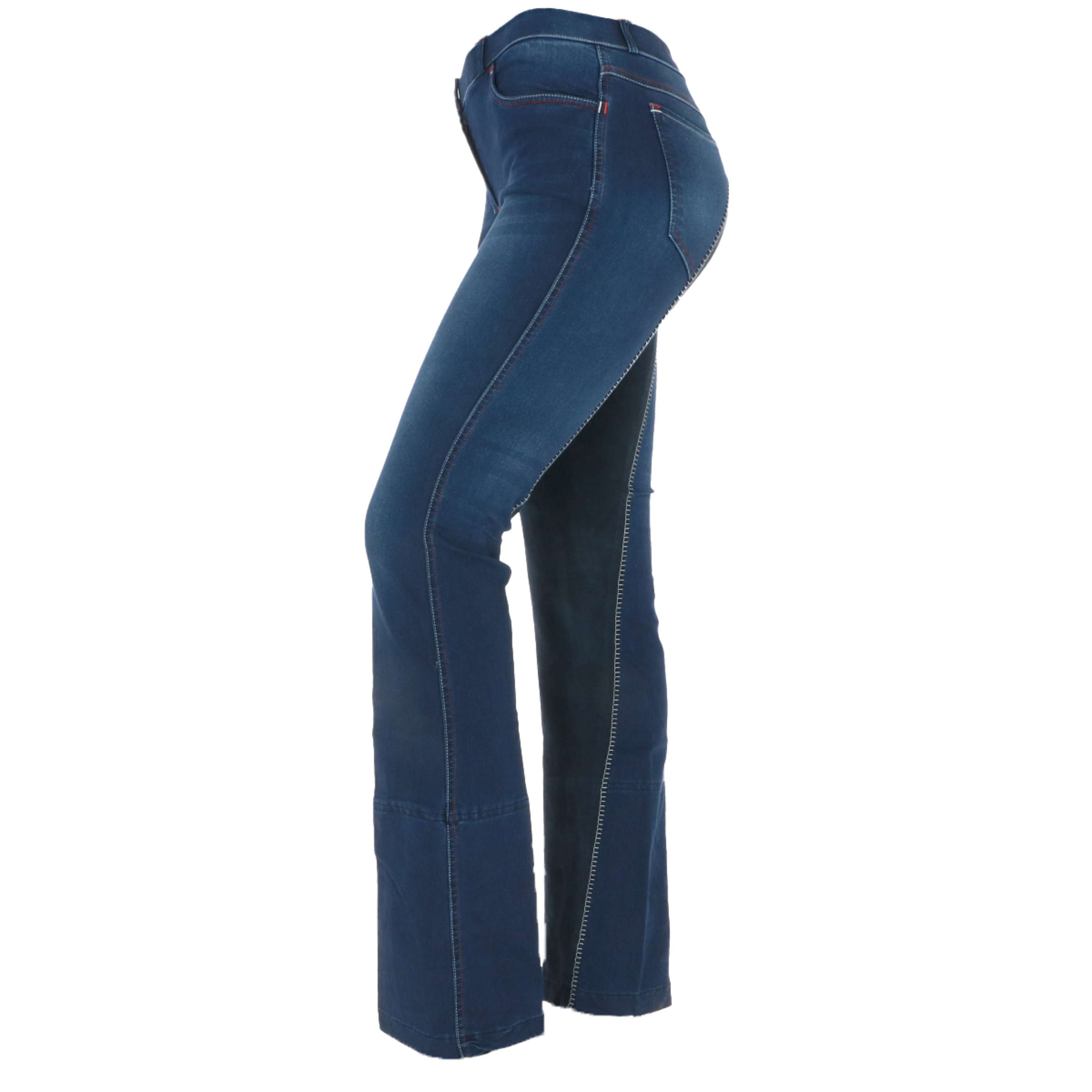 HKM Pantaloni da Equitazione Summer Denim Jeans Blu/Blu scuro HKM Pantaloni da Equitazione Summer Denim Jeans Blu/Blu scuro