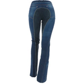HKM Pantaloni da Equitazione Summer Denim Jeans Blu/Blu scuro