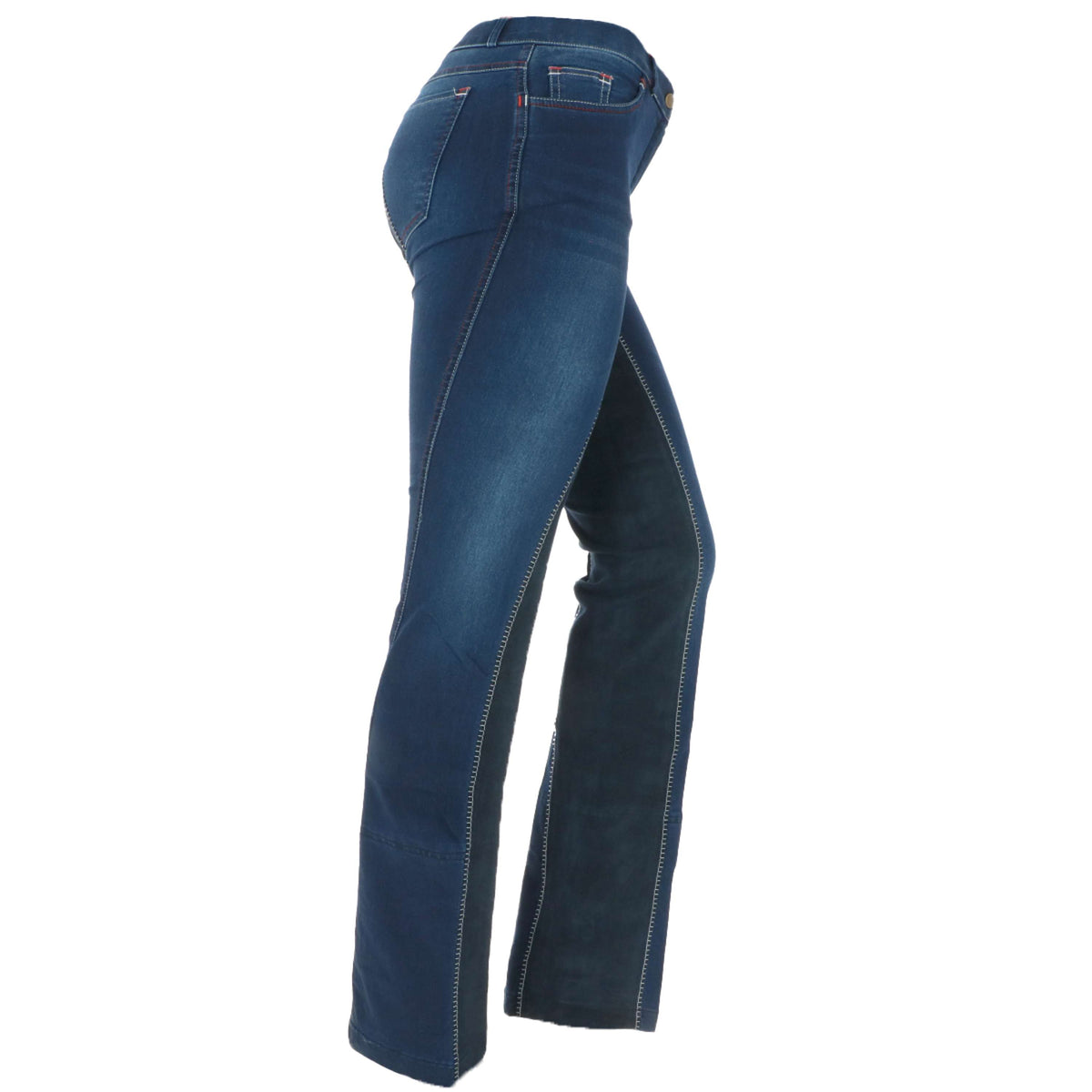 HKM Pantaloni da Equitazione Summer Denim Jeans Blu/Blu scuro