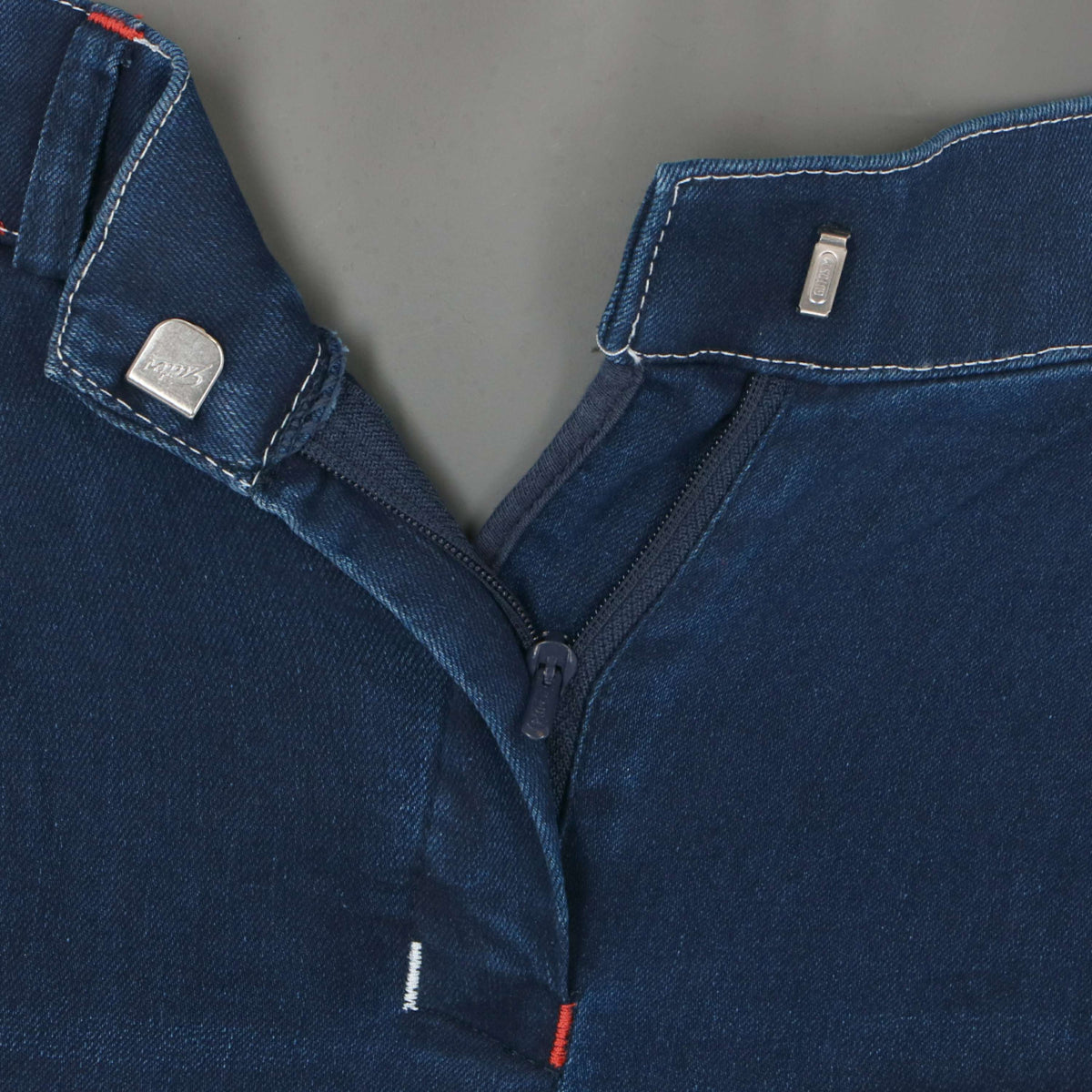 HKM Pantaloni da Equitazione Summer Denim Jeans Blu/Blu scuro