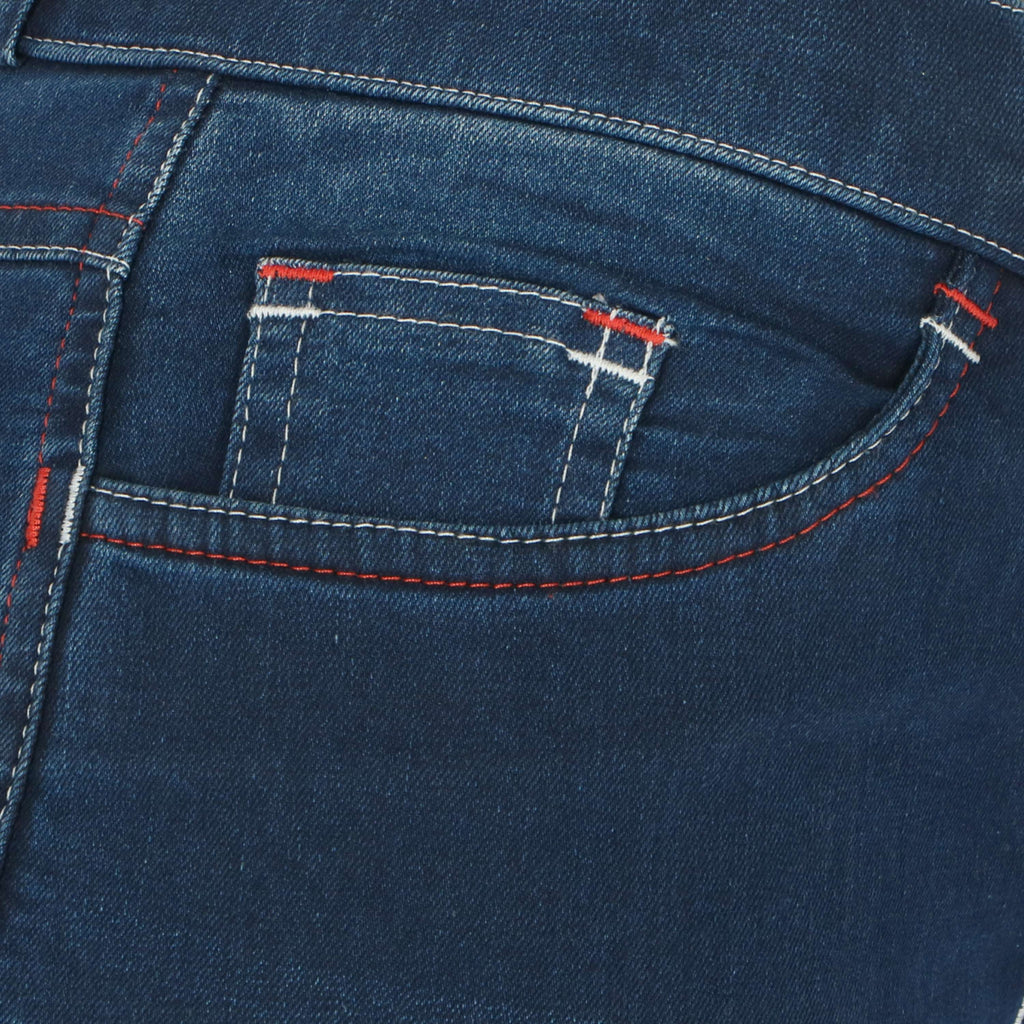 HKM Pantaloni da Equitazione Summer Denim Jeans Blu/Blu scuro