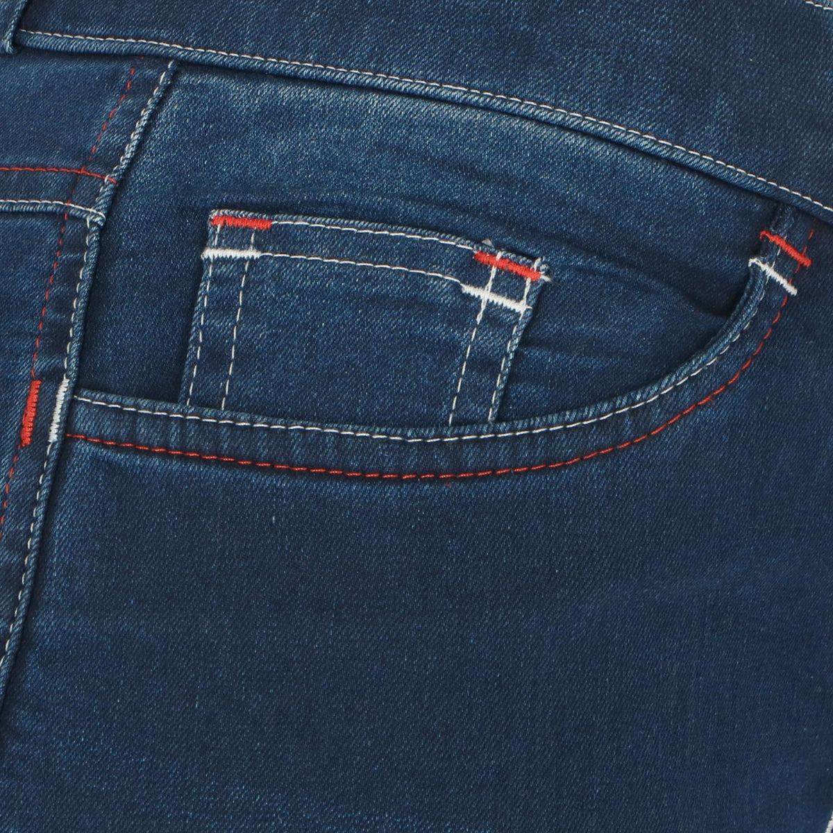 HKM Pantaloni da Equitazione Summer Denim Jeans Blu/Blu scuro