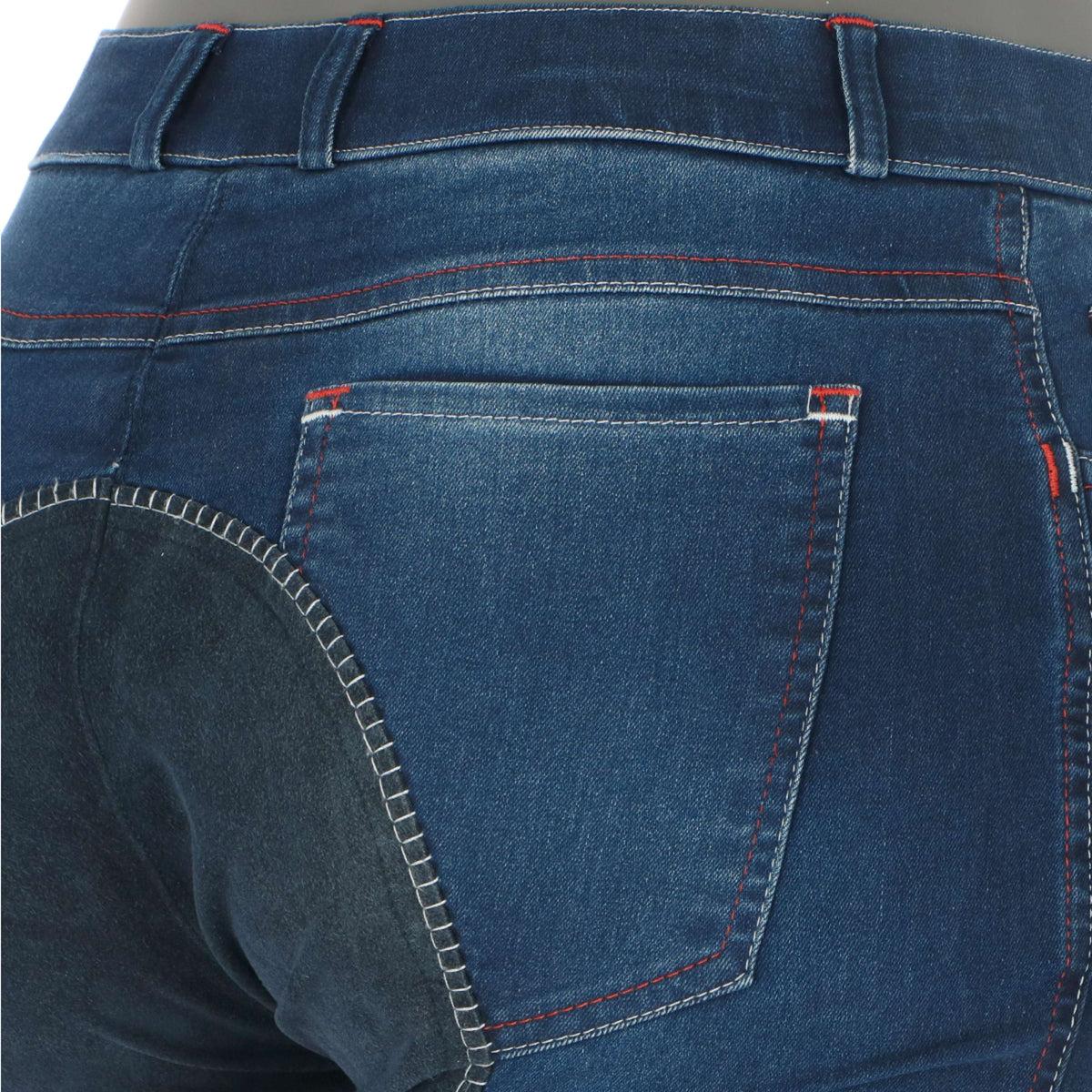 HKM Pantaloni da Equitazione Summer Denim Jeans Blu/Blu scuro