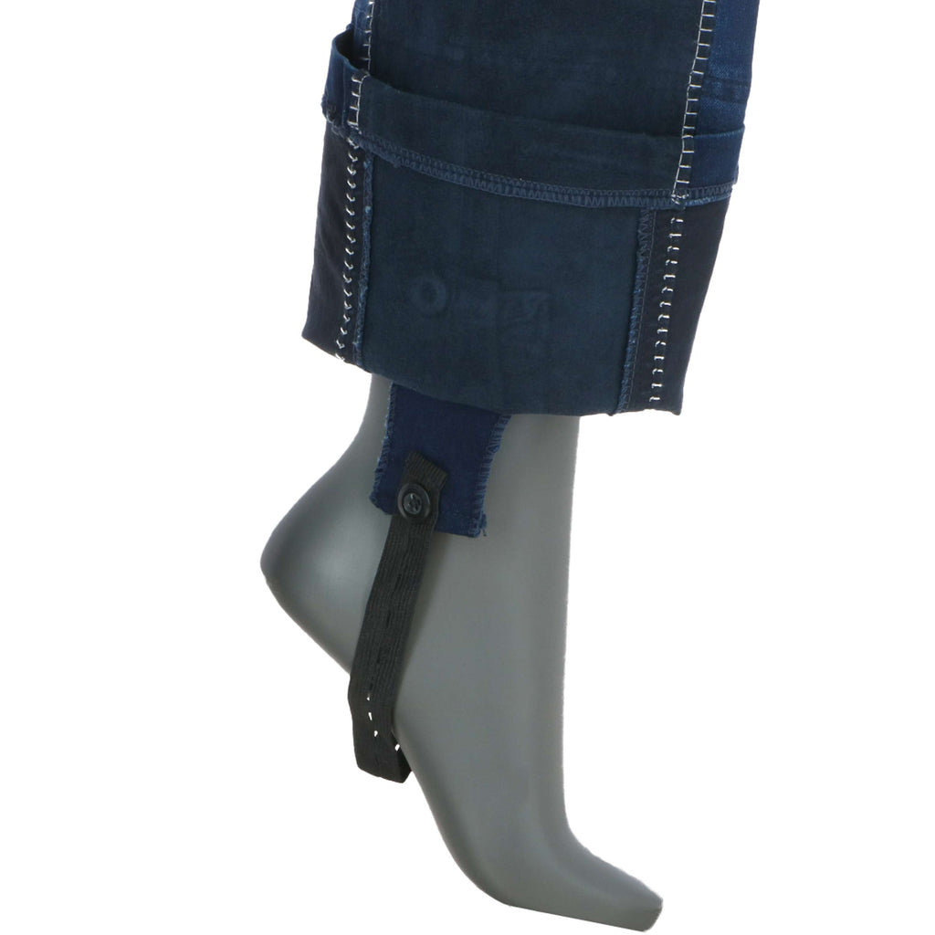 HKM Pantaloni da Equitazione Summer Denim Jeans Blu/Blu scuro